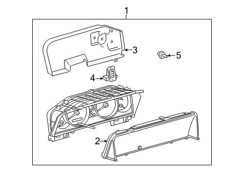 2003 Toyota Land Cruiser Instruments & Gauges Diagram