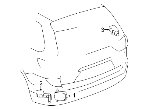 2013 Toyota Sienna Cover, Blind Spot Monitor Diagram for 88173-08010