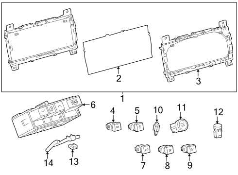 2023 Toyota Crown METER ASSY, COMBINAT Diagram for 83800-3AT00