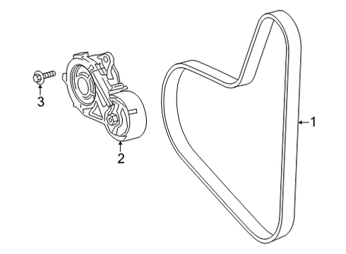 2022 Toyota Corolla Cross Belts & Pulleys  Diagram