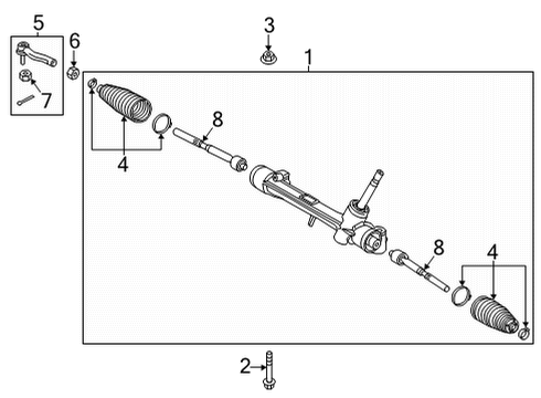 2023 Toyota Corolla Cross Steering Gear & Linkage Diagram