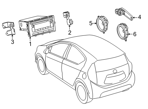 2015 Toyota Prius C Sound System Diagram