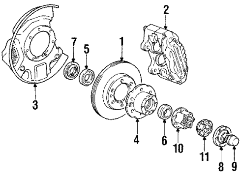 1991 Toyota 4Runner Hydraulic System, Brakes Diagram 2 - Thumbnail