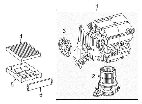 2022 Toyota Prius AWD-e Blower Motor & Fan Diagram