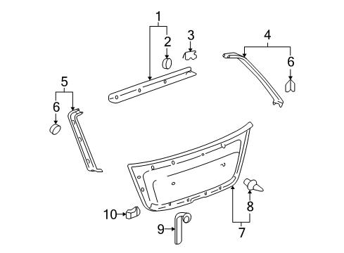 2007 Toyota Highlander Interior Trim - Lift Gate Diagram 2 - Thumbnail