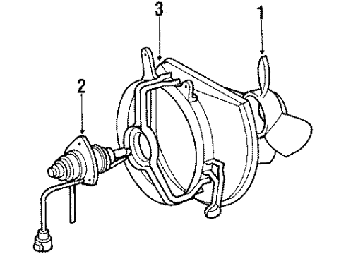 1986 Toyota Tercel Shroud Sub-Assy, Fan Diagram for 16711-15161