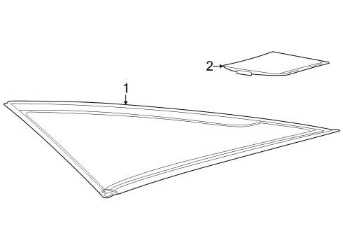 2023 Toyota Crown Glass & Hardware - Quarter Panel Diagram