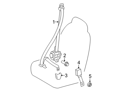 2013 Toyota Yaris Belt Assembly, Front Seat Diagram for 73230-52881-C0