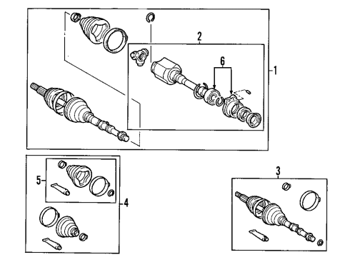 2005 Toyota MR2 Spyder Rear Axle Shafts & Joints, Drive Axles Diagram