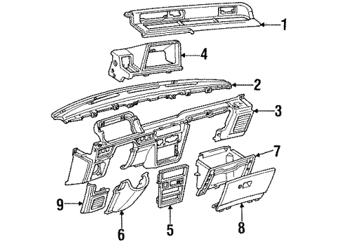 1987 Toyota Van Cluster Diagram for 55404-28010-02