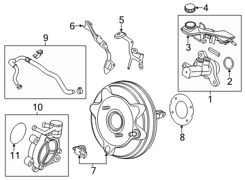 2020 Toyota Yaris Cap Assembly, Reservoir Diagram for 47230-WB001