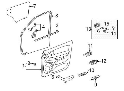 2002 Toyota Sequoia Cover, Front Door Service Hole, RH Diagram for 67801-0C010