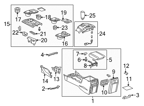 2013 Toyota 4Runner Retainer, Console Box Diagram for 58987-35020-B0