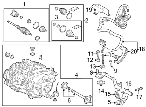 2023 Toyota Corolla Axle & Differential - Rear Diagram