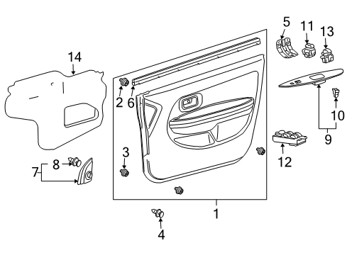 2005 Scion xA Rear Door Diagram 1 - Thumbnail