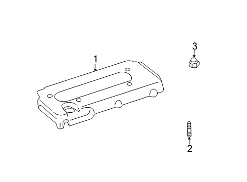 2003 Toyota Highlander Engine Appearance Cover Diagram 1 - Thumbnail