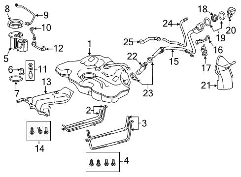 2012 Scion tC Pipe Sub-Assembly, Fuel Diagram for 77201-21110