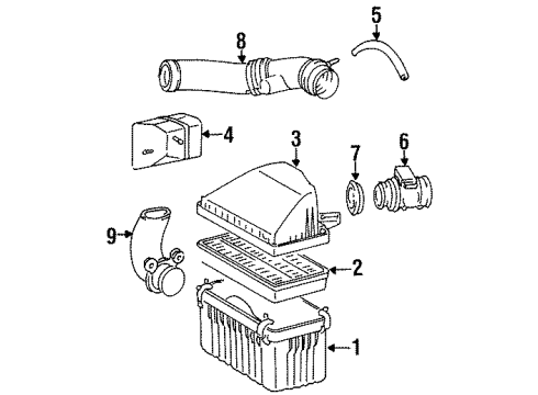 1997 Toyota T100 Air Intake Diagram