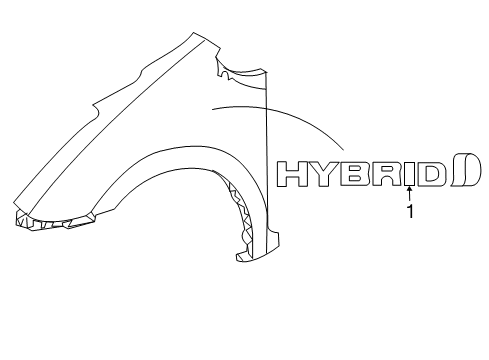 2004 Toyota Prius Exterior Trim - Fender Diagram