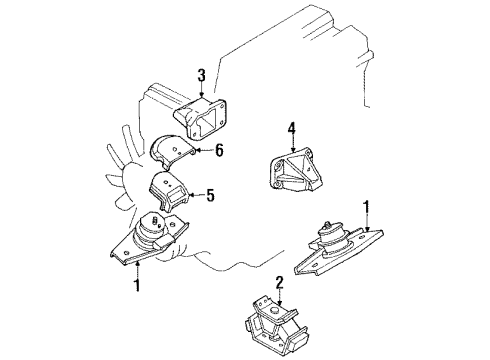 1990 Toyota Cressida Stabilizer Diagram for 12381-42020