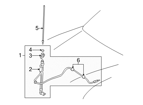 2003 Toyota Tundra Antenna & Radio Diagram 1 - Thumbnail