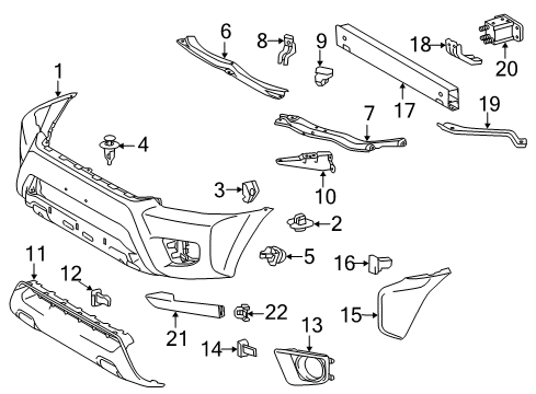 2012 Toyota Tacoma Front Bumper Diagram 1 - Thumbnail