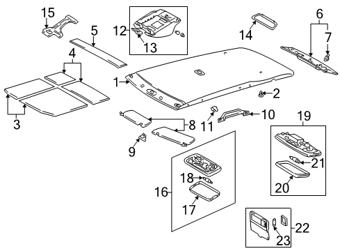 1998 Toyota 4Runner Interior Trim - Roof Diagram 2 - Thumbnail