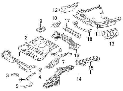 2021 Toyota Avalon Rear Floor & Rails Diagram 2 - Thumbnail