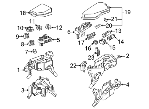 2023 Toyota RAV4 Prime Block Assembly, Relay Diagram for 82660-48030