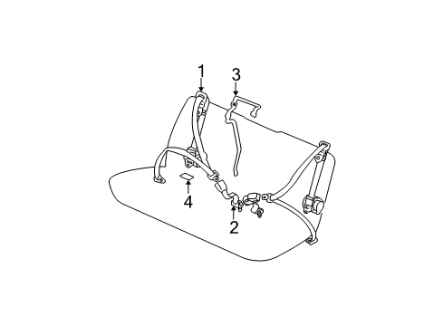 2003 Toyota Solara Rear Seat Belts Diagram 1 - Thumbnail