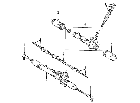 1996 Toyota RAV4 Gasket Kit, Power Steering Gear Diagram for 04445-42020