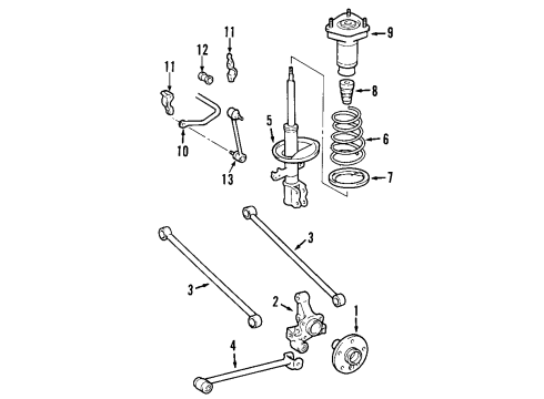 2005 Toyota Avalon Bracket, Rear STABILIZER Diagram for 48832-33040