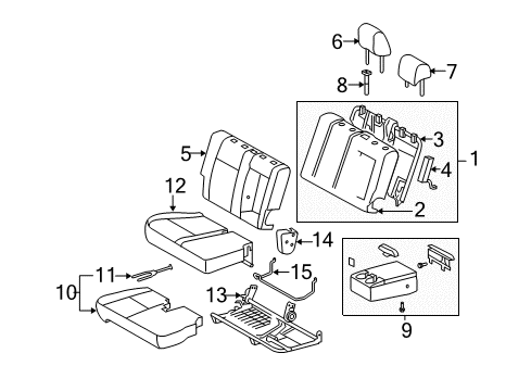 2006 Toyota Tundra Front Seat Back Cover, Right(For Separate Type) Diagram for 71073-0C440-E0