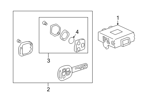 2000 Toyota Land Cruiser Keyless Entry Components Diagram