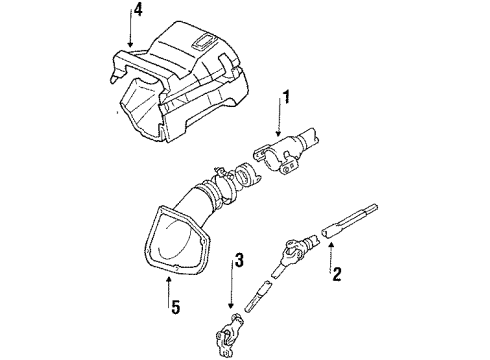 1986 Toyota Corolla Housing, Steering Column Diagram for 45286-12935-03