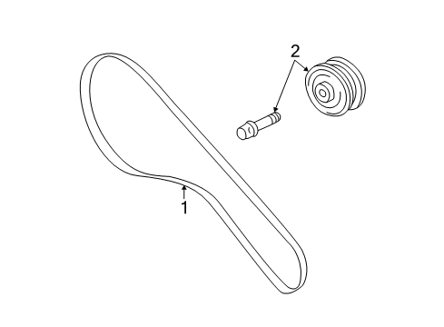 2004 Toyota Prius Belts & Pulleys, Maintenance Diagram