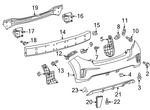 2012 Toyota Yaris Plate, Rear Bumper, RH Diagram for 52163-52090