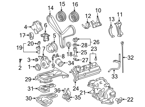 2005 Toyota Sequoia Knock Control Sensor Diagram for 89615-06010