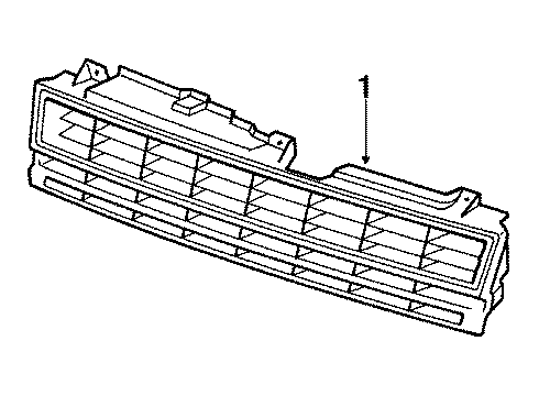 1986 Toyota Tercel Radiator Grille Emblem(Or Front Panel) Diagram for 75311-16230