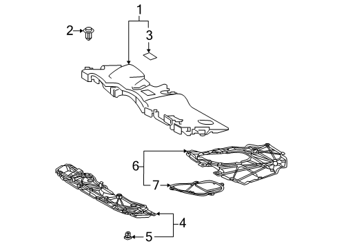 2020 Toyota RAV4 Plate, Radiator UPR Diagram for 16681-F0030