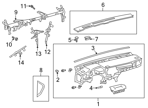 2019 Toyota Avalon Nozzle, Side DEFROST Diagram for 55962-07040-B0