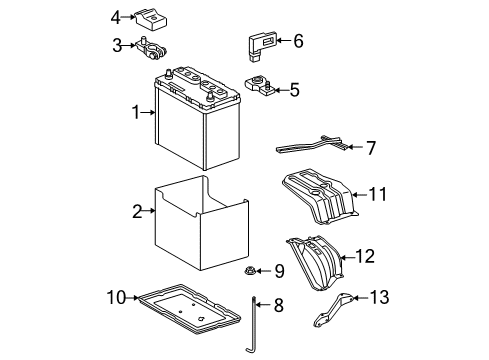 2008 Toyota RAV4 Positive Term Cover Diagram for 82821-0E010