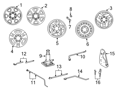 1996 Toyota Tacoma Wheels Diagram 2 - Thumbnail