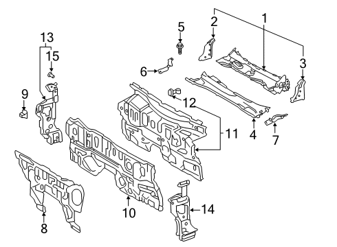 2019 Toyota Avalon Cowl Diagram