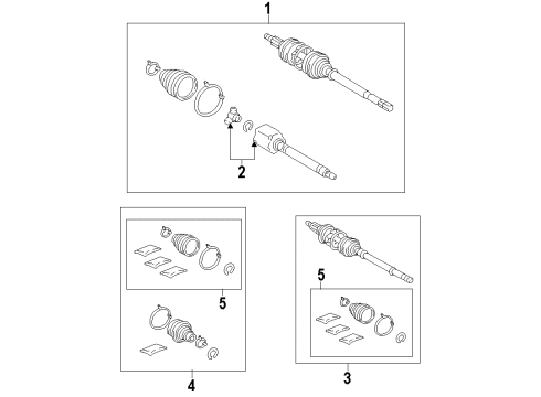 2010 Toyota Highlander Front Axle Shafts & Joints, Drive Axles Diagram 1 - Thumbnail