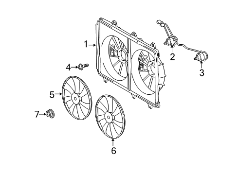 2011 Toyota Venza Cooling System, Radiator, Water Pump, Cooling Fan Diagram 1 - Thumbnail