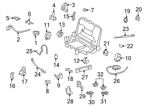 2011 Toyota Land Cruiser Rear Seat Components Diagram 5 - Thumbnail