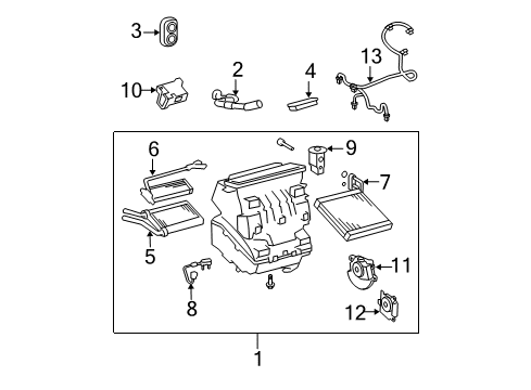 2009 Toyota Corolla Radiator Assy, Air Conditioner Diagram for 87050-12290