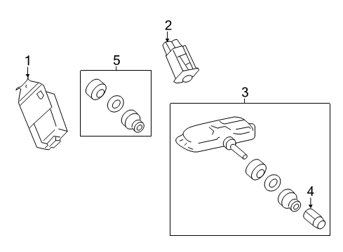 2015 Toyota Camry Valve Sub-Assembly, Tire Diagram for 42607-06030