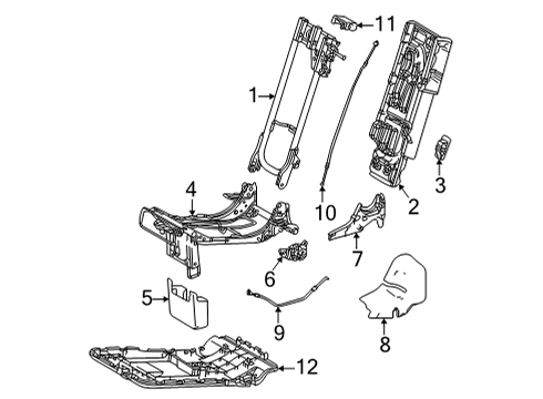 2023 Toyota Sienna Second Row Seats Diagram 3 - Thumbnail